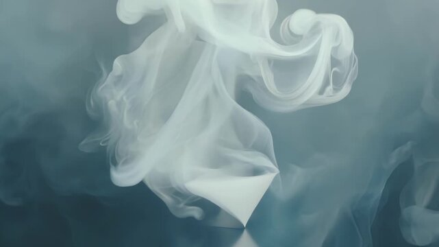 A gradual evolution of forms as solid shapes are consumed by a billowing cloud of smoke leaving behind soing completely new.