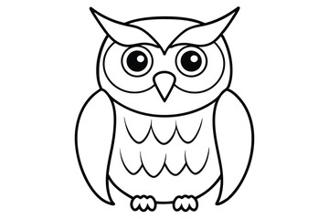 Owl line art illustration Design Concepts