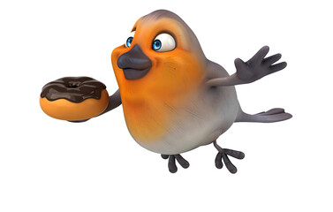 Fun 3D cartoon bird illustration