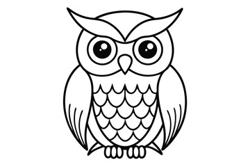 Owl line art illustration Design Concepts