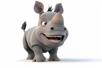 Naklejka premium Happy Rhino