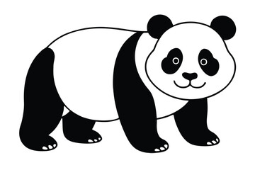 Panda line art illustration Design Concepts