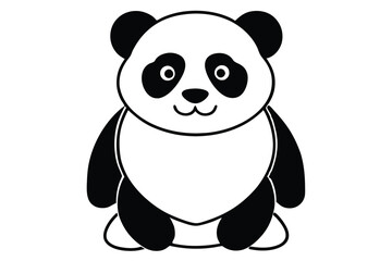 Panda line art illustration Design Concepts