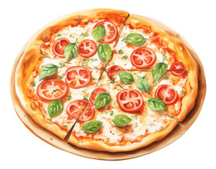 PNG Pizza plate food mozzarella.