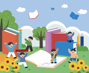 독서 어린이 완성