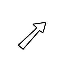 arrow sign outline 