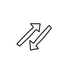 arrow sign outline 