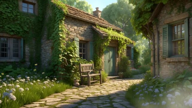 english village house