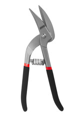 metal scissors on a blank background.