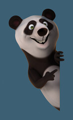 Fun 3D cartoon panda vertical illustration © Julien Tromeur
