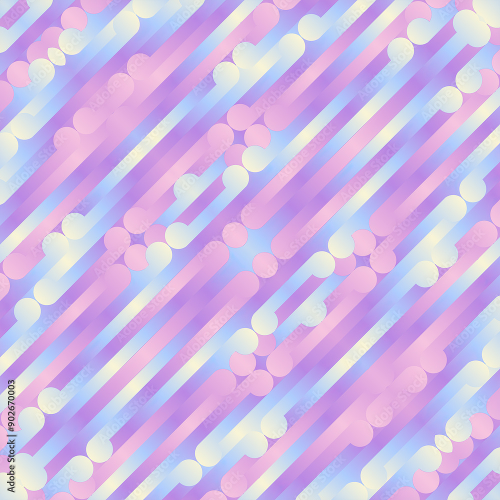 Poster Digital illustration of a colorful background with simple shapes and lines. 3d rendering