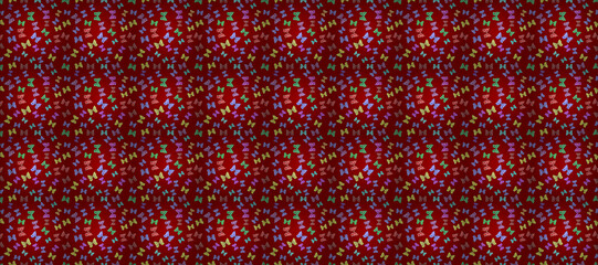 baroque floral seamless pattern in gold over colors