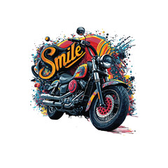 dirt bike cartoon vector illustration biker t shirt design