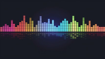 Colorful Audio Equalizer Visualization