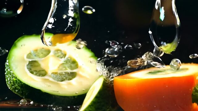 A refreshing cocktail w