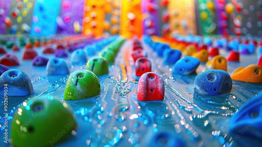 Poster a colorful array of rocks are floating in a body of water