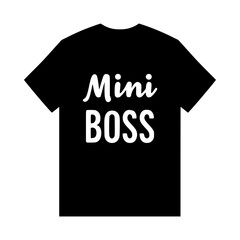 mini boss sticker t shirt fashion vector illustration template design