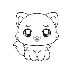 illustration art cute cat sticker design