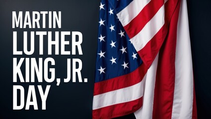 Martin Luther King Jr. Day with American Flag
