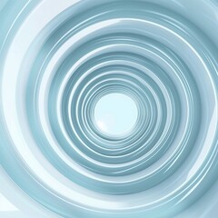 An abstract white circular tunnel with a light center, symbolizing focus and direction, set against a modern, minimalistic backdrop.