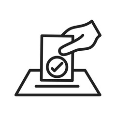 Vote Check icon vector image. Suitable for mobile application web application and print media.