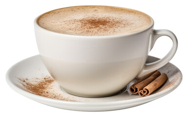 Obraz premium PNG Coffee saucer latte drink.