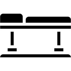 Vector Icon Physiotherapy Table, Message, Wellness, Body Massage, Treatment