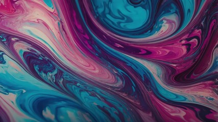 Abstract Fluid Art with Vibrant Swirling Colors
