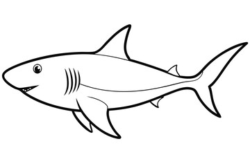 Shark line art illustration Design Concepts