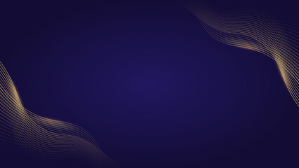 Navy background with gold waves. Dark blue banner