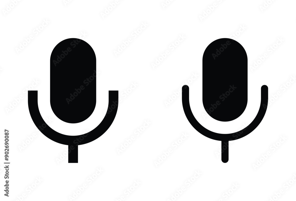 Poster microphone speaker flat icon for apps and websites. microphone icon isolated on white background. mo