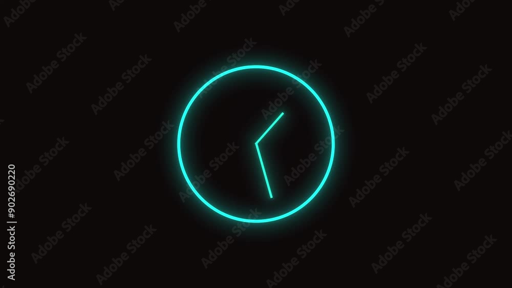 Poster wall clock animation. countdown with waiting.