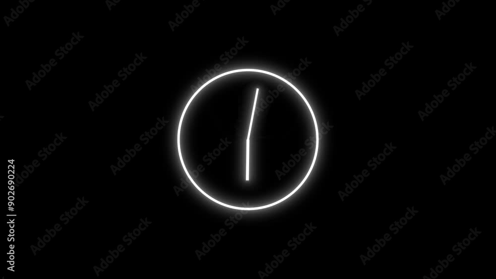 Poster wall clock animation. countdown with waiting.