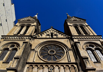 Saint Alphonsus church facade (Igreja de Santo Afonso) in neighborhood of Tijuca, Rio de Janeiro,...