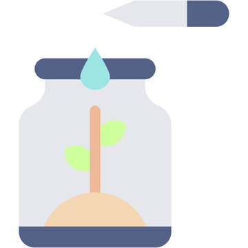 plant growing in jar with water drop clip art preview