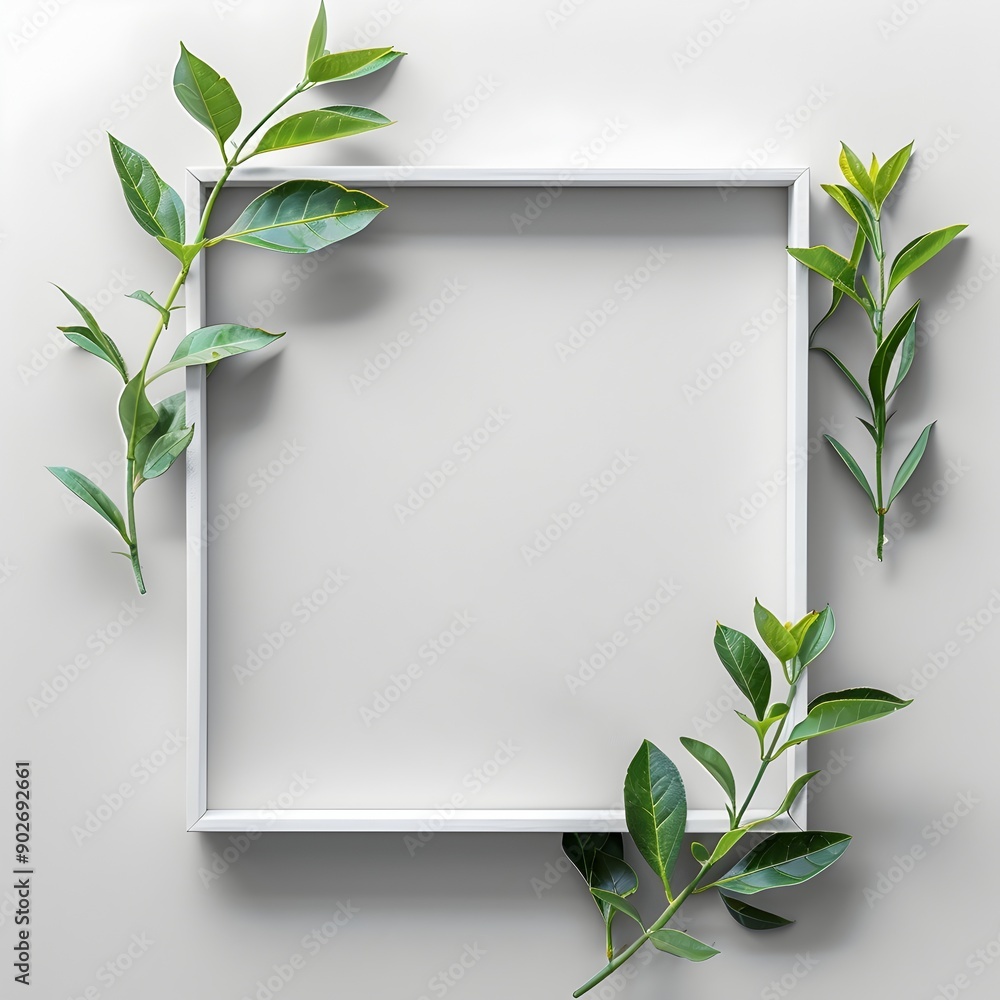 Poster minimalist clear frame with sharp clean lines highlighting modern design concept for isolated