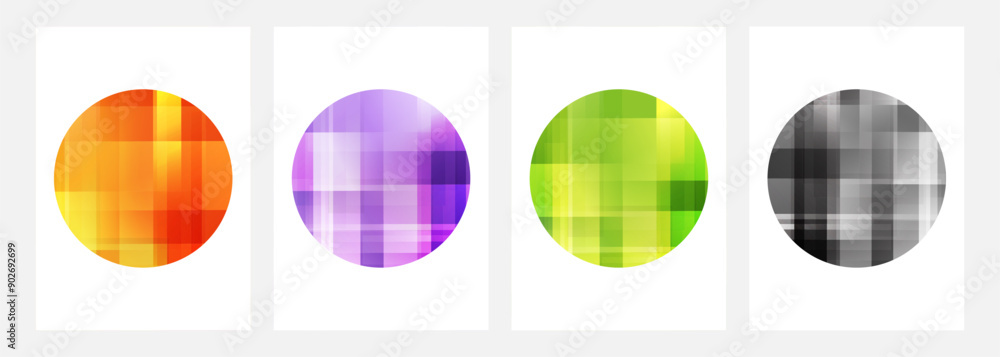 Poster halloween colors. set of abstract backgrounds with blurred color round shapes. bright gradients. def
