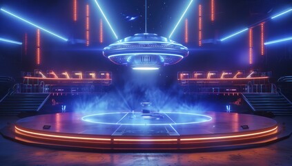 Neon UFO Stage