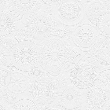 embossed image of flowers