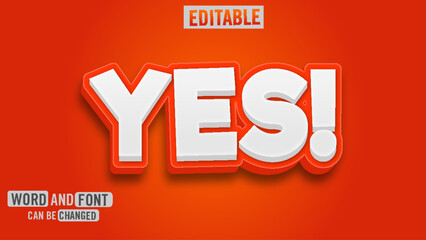 3d editable illustrator text effect with orange color
