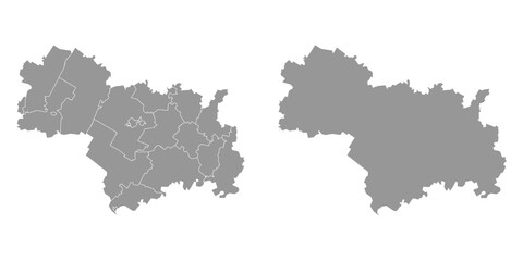 Fototapeta premium Mari El map, administrative division of Russia. Vector illustration.