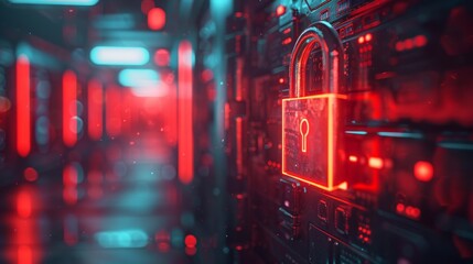 Fototapeta premium Secure Data Protection Concept Generative AI