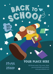 Fototapeta premium Back To School Flyer