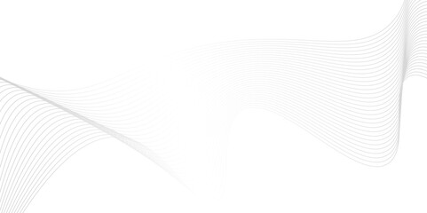 Abstract wavy technology curve lines on transparent background isolated. Grey wave swirl,Stylized line art background. Vector,	