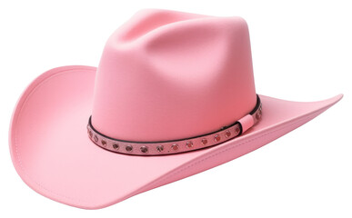 PNG Cowboy pink hat white background.