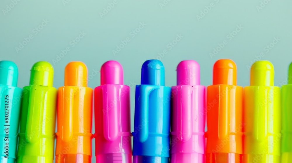 Aufkleber envision a set of colorful highlighters arranged in a row.