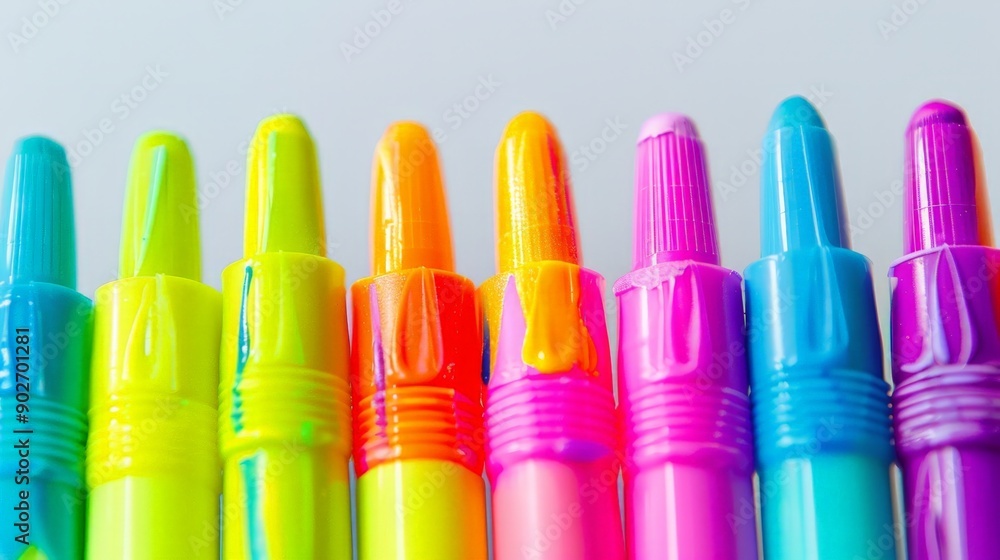 Poster envision a set of colorful highlighters arranged in a row.