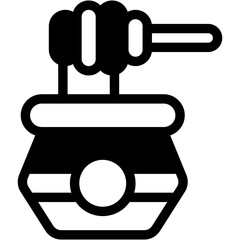 Vector Icon Honey, Sweet, Food and Restaurant, Wellness, Jar, Food