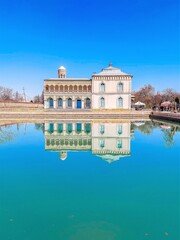 Sitorai Mokhi-Khosa also known as the "Palace Like the Stars and the Moon," is a country residence of the Emir of Bukhara in Uzbekistan.