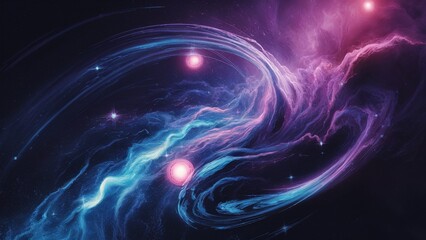 Obraz premium Cosmic Swirl of Stars and Colors in Space